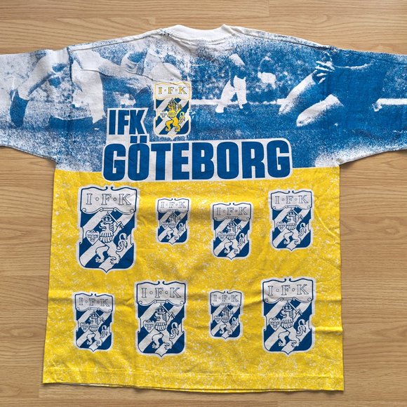 Vintage Deadstock IFK Goteborg Team T-shirt , Size XXL, Single stitch - Picture 8 of 8